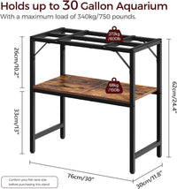 MAHANCRIS 20 Gallon Fish Tank Stand - Rustic Brown / 30 Gallon - image 2