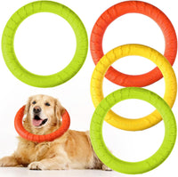 4 Pack 7.48 Inch Dog Ring Toy for Large Medium Dog Training - Colorful / 7.48 Inch