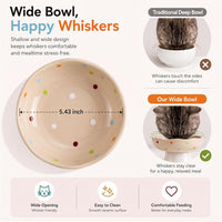 Red Mushroom Cat Bowl, Elevated Ceramic Bowl for Cats – Essentials for Cats - Confetti - image 4