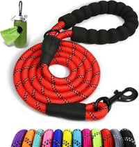 Taglory Rope Dog Leash for Medium Large Dogs - 1/2" x 5 FT (20~120 lbs.) / Red