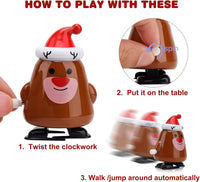 EEOCWF Christmas wind up toys for kids, 15 clockwork Santa, snowman and penguin figures - view 7