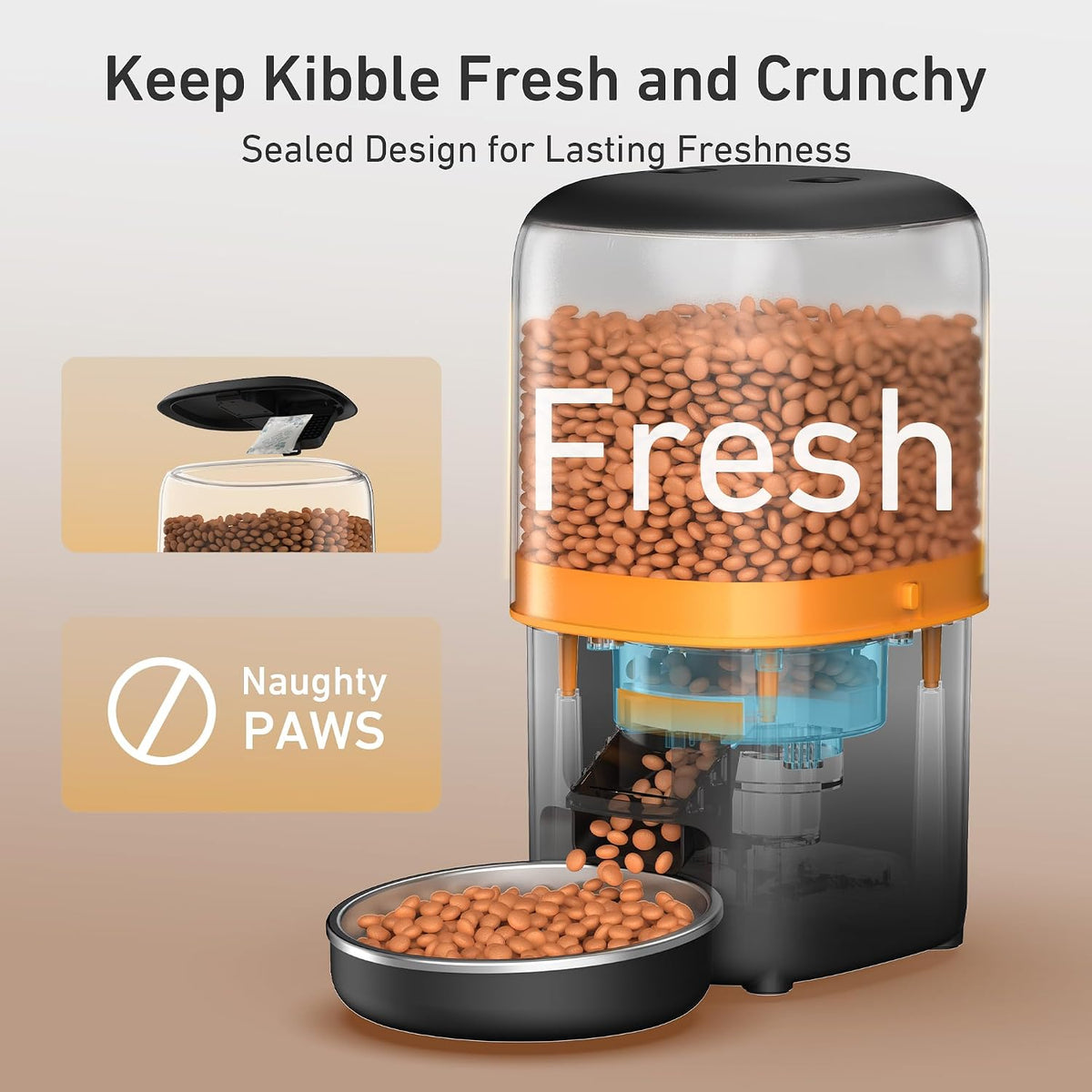 Automatic Cat Feeder, Over 180-day Battery Life - 4L-Black / Basic - image 4