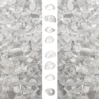 gemshan 2lb Rose Quartz Chips Natural Crushed Crystal Chip Bulk - Clear Quartz