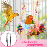 KATUMO Bird Nest, Conure Breeding Bed Parrotlet Snuggle Nest Lovebird Bed Bird Swing Bed for Small - 5.5"L x 5.5"W x 3.0"Th / Pink - image 3