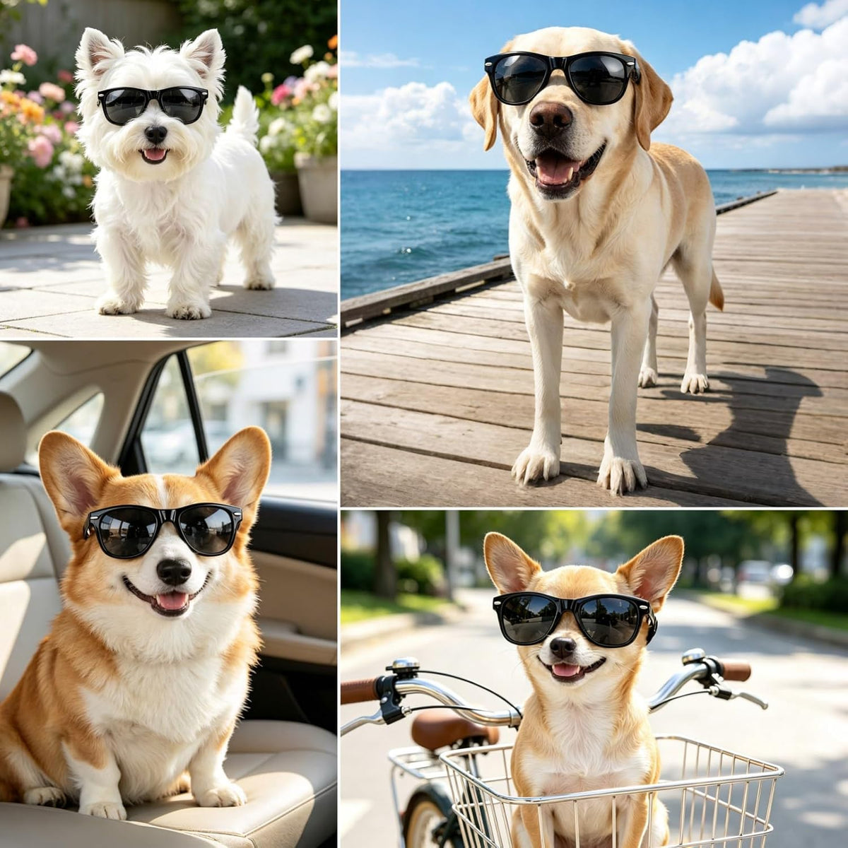 Dog Sunglasses for Medium Dogs - Black / Small - image 2
