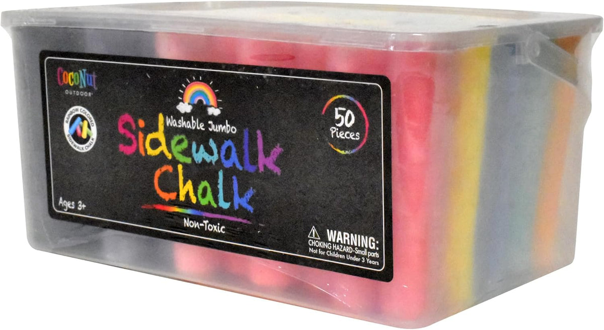 CocoNut Outdoor jumbo sidewalk chalk bucket with 40 thick chalk sticks in 7 colors - view 19