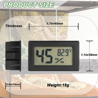 Reptile Thermometer and Humidity Gauge Digtal Terrarium Thermometer - 4 / rectangle - image 2