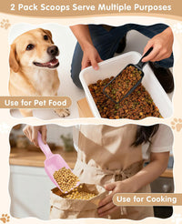 2-Pack Dog Food Scoop 1 Cup - Black and Pink - image 2