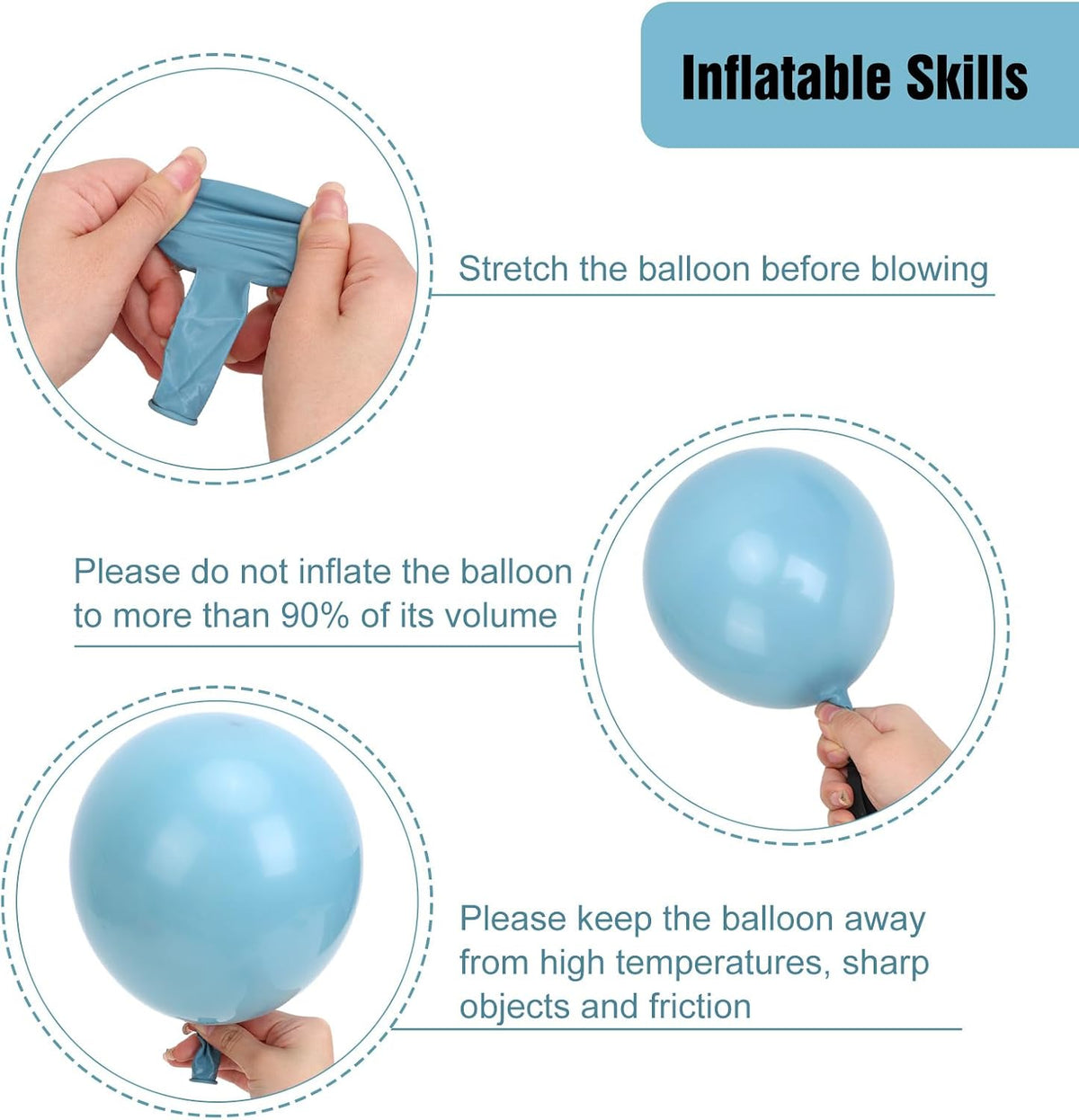 RUBFAC Balloons Black Balloon Arch for Black Birthday Decorations - Haze Blue - image 4