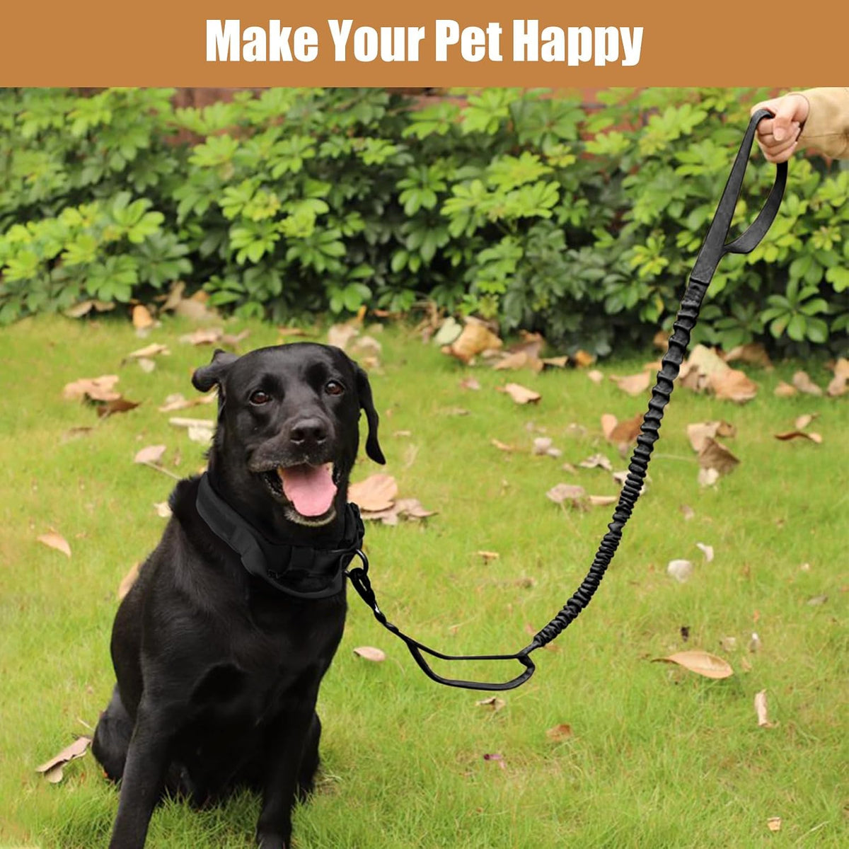 Tactical Dog Collar - Dog Collar with Control Handle for Medium Large Dogs – Essentials for Dogs - Black Set / XL - image 3