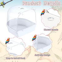 Honeydak 3 Pcs Bird Bath for Cage Parakeet Bath Hanging Box - Cute Color - image 3