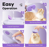 SILVLF Cat Steam Brush, Foldable Handle for Cats and Dogs - image 2