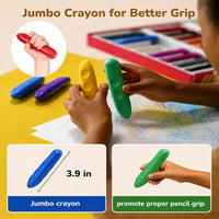 JoyCat 8 Colors Jumbo Crayons for Toddlers 1-3 - 8 - image 4