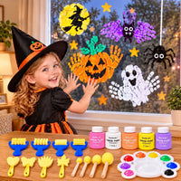 Shuttle Art Washable Finger Paint Set, Paint Brushes, Sponge - 10 Colors - image 4