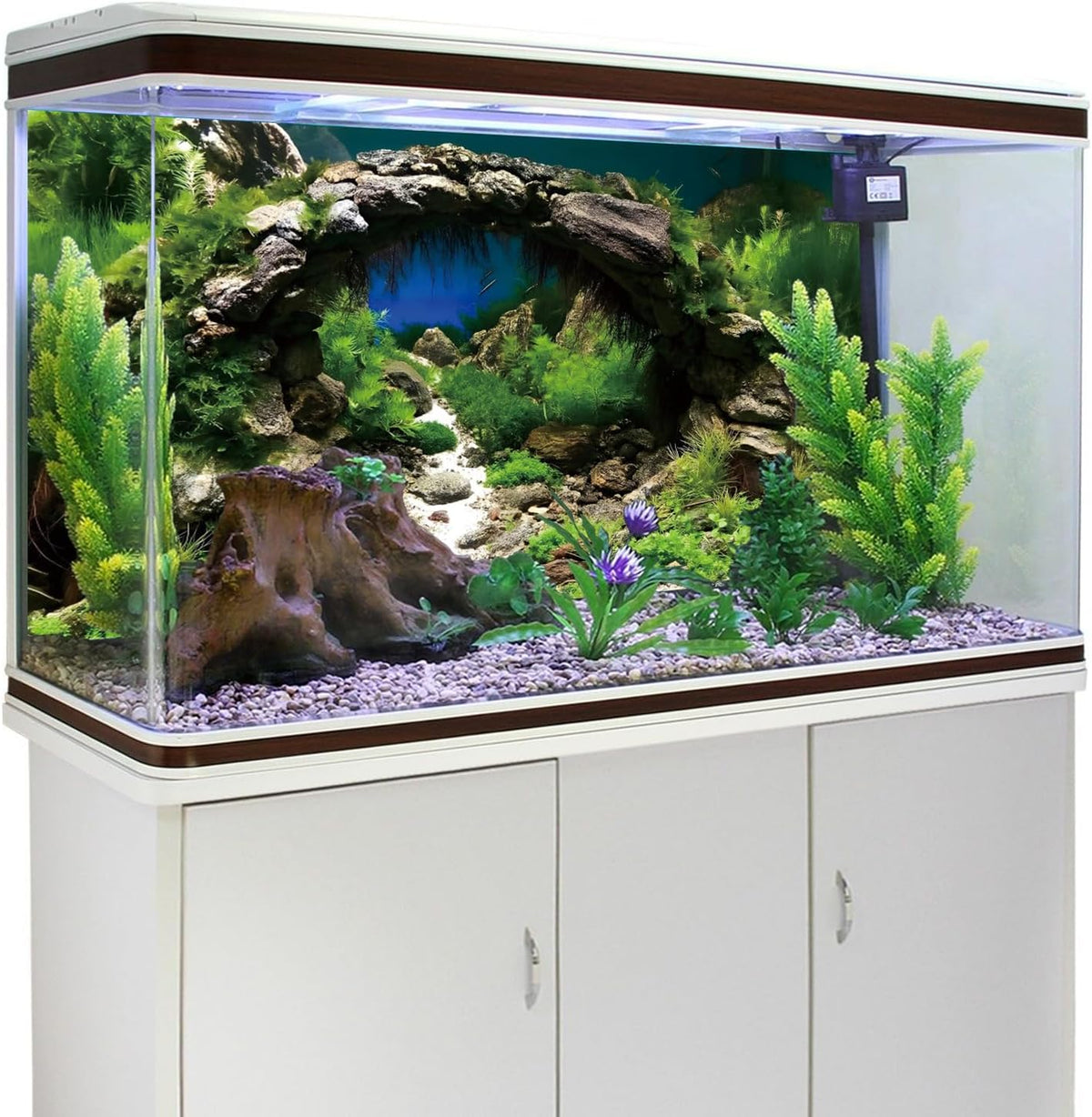 24x16 in Arch Stone Aquarium Backdrop Aquatic Plant Fish Tank - 36x20in/90x50cm - image 3