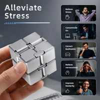 InfinityCube Fidget Toys for Kids and Adults - Metal Silver Style / 1 - image 4