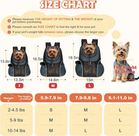 WOYYHO Pet Dog Carrier Backpack - Dark Gray / Large(10-14lbs) - image 4