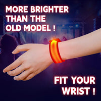 KIRALUMI 8 Pack LED Light Up Bracelets, 3 Modes - Red - 8 PCS - image 2