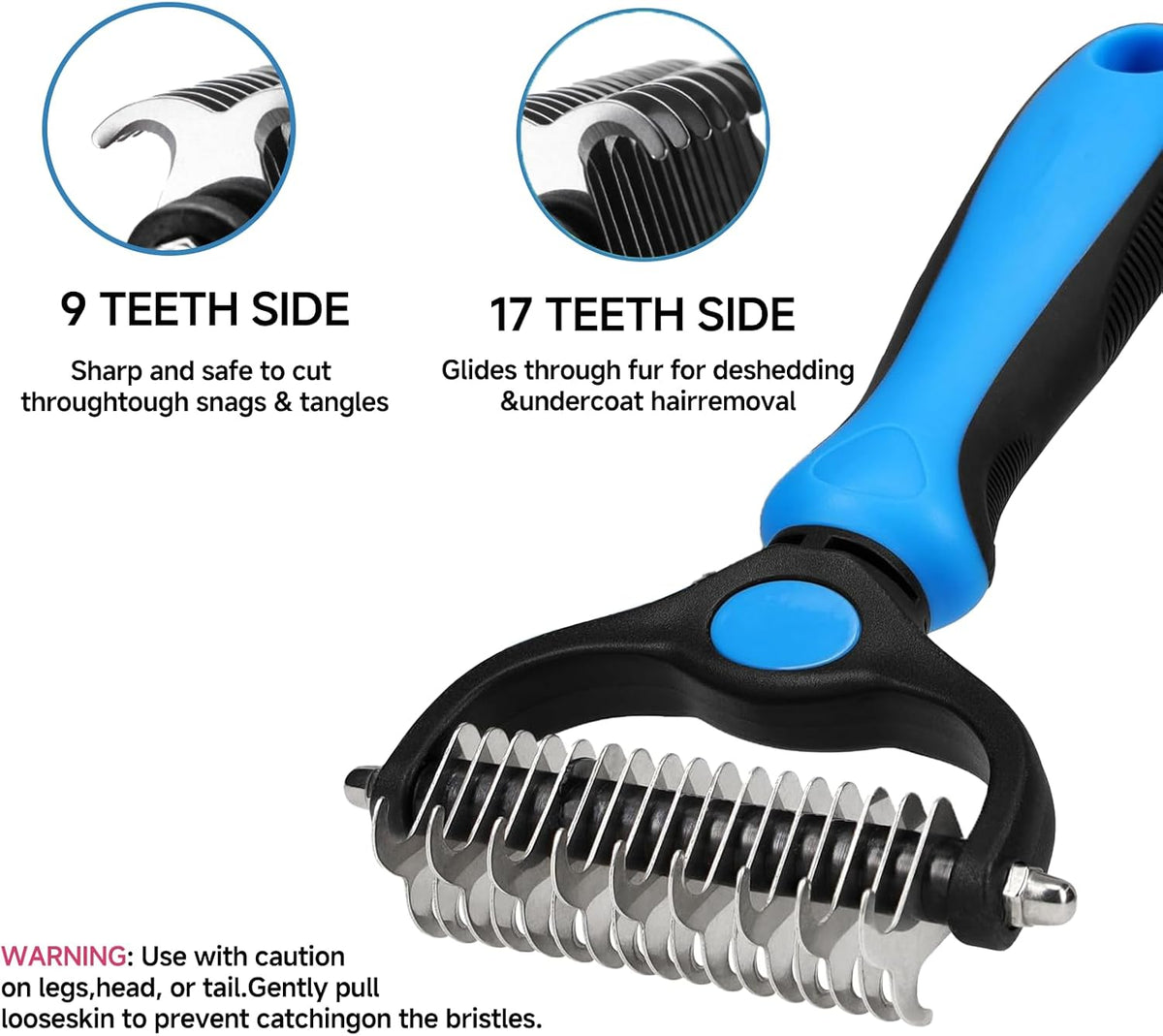 NVNAN Pet Hair Removal Glove for Dogs & Cats - Grooming Rake Set - image 2