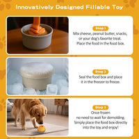 Durable Dog Puzzle Toy for Medium/Large Dogs – Essentials for Dogs - Yellow Brown / Pumpkin & Tree stump - image 3