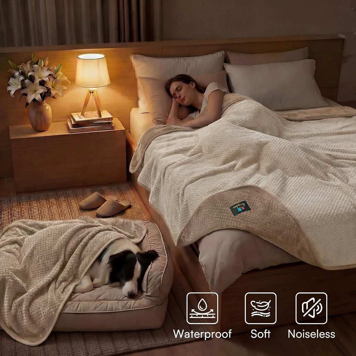 Luciphia Waterproof Blanket for Dog - Beige / KING(100''x82'') - image 3