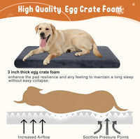 EMPSIGN Dog Bed Mat Crate Pad Mattress, Ultra Soft Pet Kennel - Grey / XL(41"*28"*3") - image 2