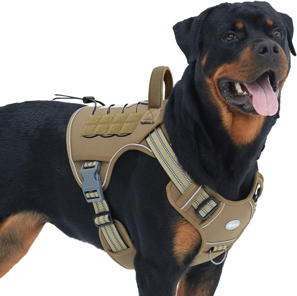 AUROTH Dog Harness for Large Dogs - Army yellow / L(Neck:18-29",Chest:24-37"),45-80 lbs