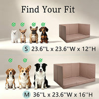 Dog Litter Box with High Walls - Warm gray / S-23.6''Lx23.6''Wx12''H - image 4