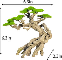 Novelsite Fish Tank Decoration- Cliff Bonsai Trees with Faux Moss- Aquarium Decoration Aqua scaping- Made of Sandstone-Goldfish Betta Fish Tank Decor