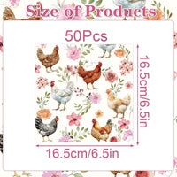 Yoyuspy 50 pink pumpkin baby shower napkins in gingham and polka dot prints - view 36