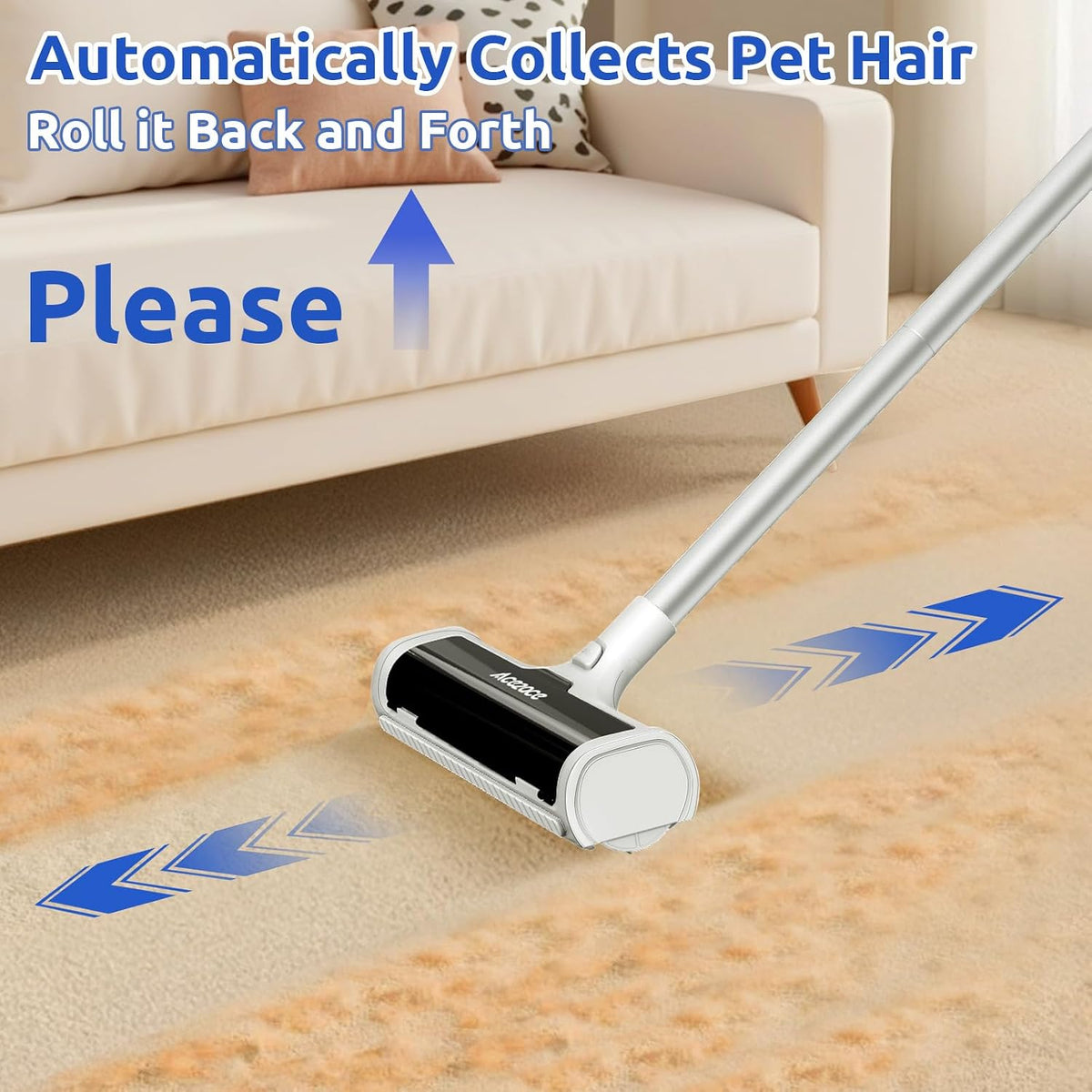 ACE2ACE A3 Pro Carpet Roller for Pet Hair - Black - image 2
