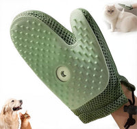 Pet Hair Removal Glove,2025 New All-in-One Grooming Mist Pet Hair Remover Gloves, Pet Hair Remover Glove for Cats & Dogs,Double-Sided Reusable Gloves for Couch, Clothing,Carpet (Green)