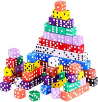 AUSTOR 100 Pcs 6 Sided Game Dice Set - Square, Plain - image 4