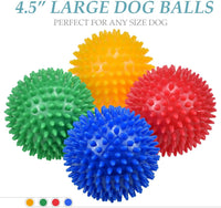 Dog Balls 4.5” Squeaky Dog Toys Spikey Ball for Aggressive Chewers - 4.5 Set of 4 - image 2