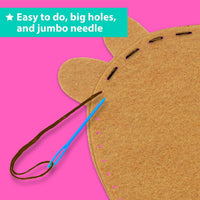 KRAFUN Beginner Sewing Kit, Sew Kitten & Mouse, Pre-Cut Felt - Capybara - image 4