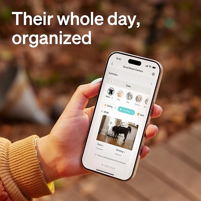 PETLIBRO AI Dog Camera Pet Camera Indoor with Phone App [Multi-Pet Recognition, Daily Activity Analysis & Smart Summaries] Cat Cam 360° View, 1080P Dog Cam Night Vision, 2-Way Audio WiFi Cam