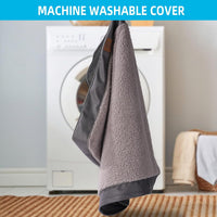 Washable Orthopedic Large Dog Bed with Removable Cover - Grey / 47.5"L x 29.0"W x 4.0"Th - image 3