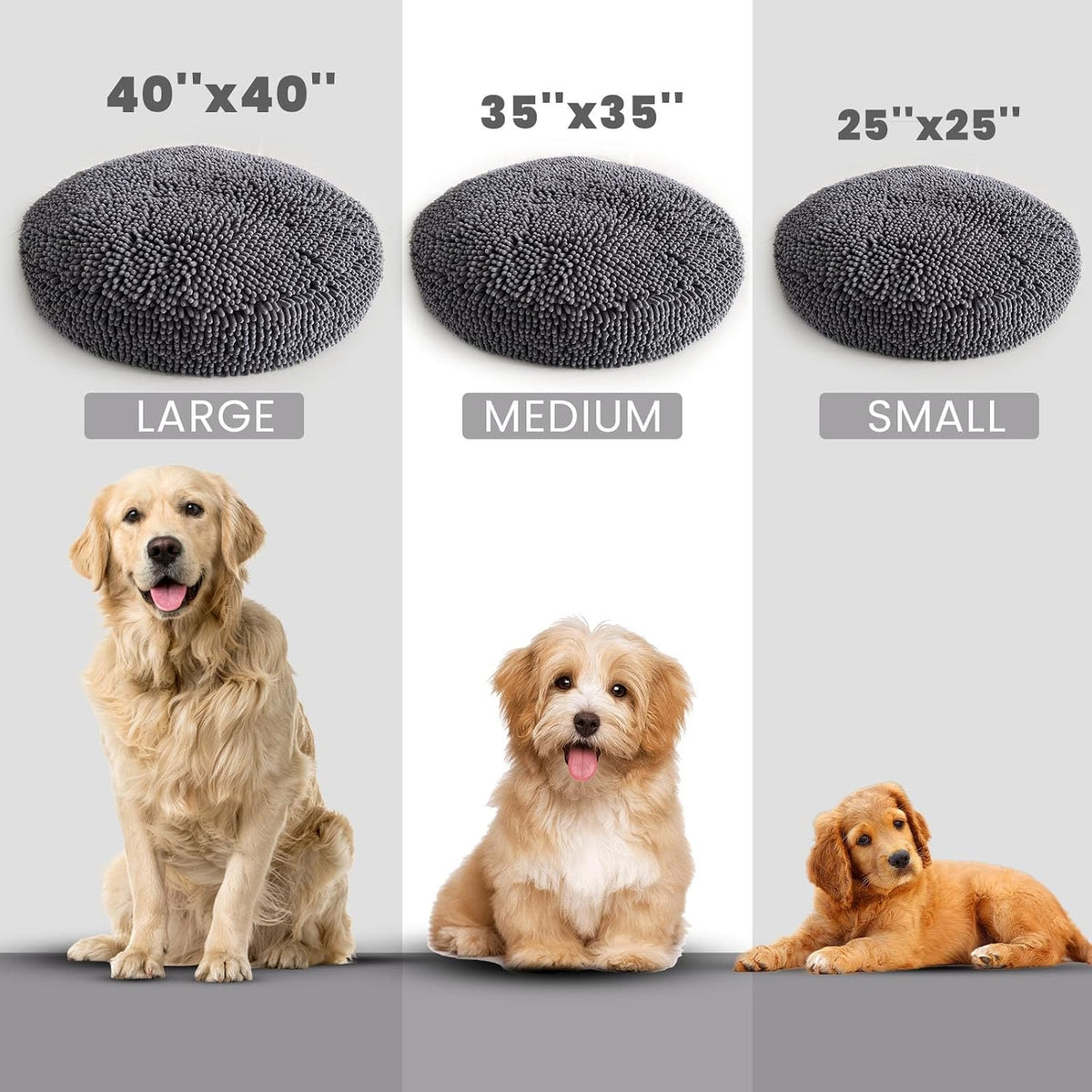 Muddy Mat Cloud K-9 Dog Beds for Small Dogs & Cats - Small (25''X25'') / Grey - image 3