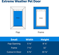PetSafe Extreme Weather Plastic Pet Door - Plastic Pet Door / Small (Pack of 4) - image 4