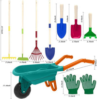 Kids Gardening Tools Outdoor Toys Set Backyard Play with Wheelbarrow Educational STEM Learning Pretend Toys Outdoor Indoor for Toddlers Kids Boys Girls