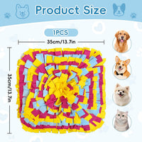 Snuffle Mat for Dogs, Adjustable Interactive Puzzle Toy - Yellow-35 cm - image 3