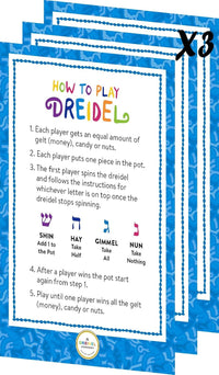 The Dreidel Company multicolored metallic plastic Hanukkah dreidels with English transliteration - view 12