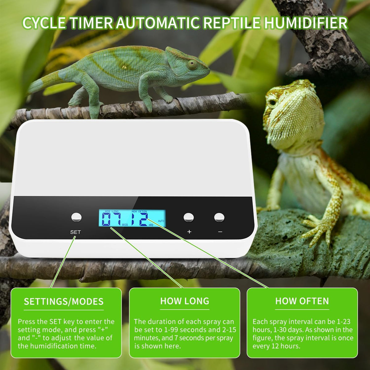 Reptile Misting System with Timer, 6 Nozzles, Self-Priming Pump - RWS302 with timer - image 3