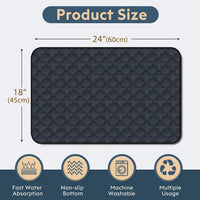 FunFurry Washable Pee Pads for Dogs - Dark Grey / 18" X 24" - 4 Pack - image 2