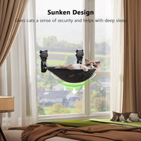 Cat Window Perch Cordless, Foldable & Stable Cat Beds - Mesh Cover / Black - image 3