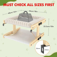 XiaZ Cat Perch for Window Cats Hammock Indoor Bed for Window - White / Large 18 * 16 * 10in - image 3