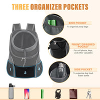 Dog Front Carrier Backpack, Adjustable Breathable Dog Backpack – Essentials for Dogs - Black / Large (9-13.5lbs) - image 4