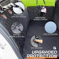 Paw Jamboree XXL Truck Dog Car Seat Cover Hard Bottom for Back Seat Extender for Dogs Hammock for Car Backseat Cover Crew Cab