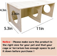 Wooden Hamsters 2-Chamber Hideout-Tunnel Multi Chamber Exploring Toy - L - image 2