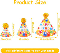6PCS Dog Birthday Party Hats Felt for Small Medium Dogs Paw Bone – Essentials for Dogs - Birthday Hat / Small/Medium - image 2